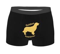 Calzoncillos Hombre Resistentes Bóxer Golden Retriever Elástico Boxers para Dormir Uso Diario L