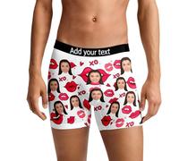 Calzoncillos hombre Valentine for - Ropa interior personalizada con estampado único y eslogan para una vida diaria óptima, Blanco, S