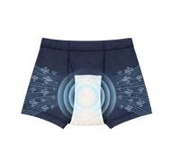 Calzoncillos Incontinencia Hombre, Ropa Interior Lavable Bóxers Protectores Con Almohadillas Absorbentes Y Abertura Frontal, Mutande Riutilizzabili A Prova Di Perdite Blue - 1 Pack,M