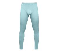 Calzoncillos largos para hombre con bragueta de un solo color, suaves y cómodos, pantalones de ocio, lounge de invierno, térmicos, bajo ropa interior de esquí, ligeros, delgados y funcionales, O Azul