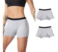 Calzoncillos menstruales Tipo bóxer Bragas Pantalónes Cortos Mujer Culotte Shorts Braguitas Boxer Algodon con Entrepierna Algodón