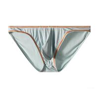 Calzoncillos modales de cintura baja para hombre con bolsa de bulto en U, bragas deportivas con estampado de viscosa transpirable, ropa interior atlética suave y elástica para uso casual (M, azul