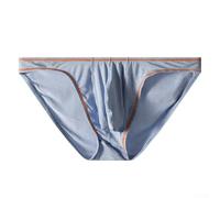 Calzoncillos modales de cintura baja para hombre con bolsa de bulto en U, bragas deportivas transpirables con estampado de viscosa, ropa interior atlética suave y elástica para uso casual (2XL azul)