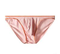 Calzoncillos modales de cintura baja para hombre con bolsa de bulto en U, bragas deportivas transpirables con estampado de viscosa, ropa interior atlética suave y elástica para uso casual (XL rosa)