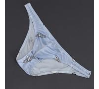 Calzoncillos para hombre de seda de hierro con cintura baja, transpirables y elásticos, ropa interior estampada de poliamida y elastano para adolescentes y hombres, talla (L 1)