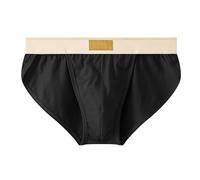 Calzoncillos para hombre, de talle bajo, suaves, transpirables, de tela, con huecos laterales, ligeros, con cintura de bloque de color, ajuste elástico, no se suben para comodidad durante todo el día