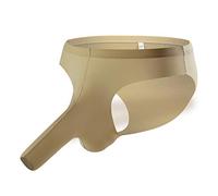 Calzoncillos para hombre, diseño de elefante, ropa interior de seda de hielo, correa de suspensorio, realza el bulto que no se ve, suave, exótico, travieso, lencería masculina con bolsa para pelotas