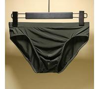 Calzoncillos para hombre transpirables sin costuras de viscosa de cintura baja ropa interior cómoda para el día a día deporte negro blanco azul verde talla M L XL XL verde militar