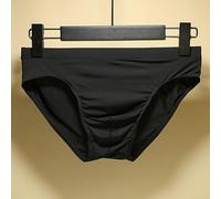 Calzoncillos para hombre transpirables sin costuras de viscosa de cintura baja ropa interior cómoda para el día a día deporte negro blanco azul verde talla M L XL XL negro