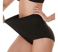 Calzoncillos para Incontinencia Urinaria para Mujer,Bragas Menstruales Braguita de Talle Alto,Ropa Interior Transpirable Cómodo Absorber Agua,Lavable Y Reutilizable,L,Black