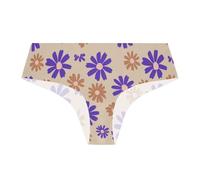 Calzoncillos para mujer, Matissetyle, flores de Rusia, café, violeta, uso diario, bragas orgánicas, Style Russia Flower Brown Violet, L/extra amplio