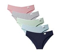 Calzoncillos para mujer, paquete de 5 unidades, de algodón, sin costuras, bragas hipster para mujer, color sólido, elástico, transpirable, tanga, lencería para sexo, suaves y cómodas, bragas de