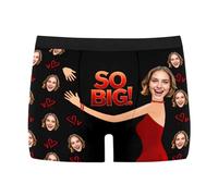 Calzoncillos Personalizados con Foto Calzoncillos Hombre Bóxer Personalizados Ropa Interior Divertida Personalizada con Textos De Imágenes De Caras Cumpleaños San Valentín Navidad Día del Padre