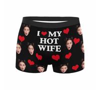 Calzoncillos personalizados divertidos personalizados con fotos personalizadas para hombre, calzoncillos tipo bóxer para hombre, brillantes, morado, XXL