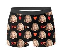 Calzoncillos Personalizados Hombre Boxer Personalizados con Foto Cara Divertida Calzoncillos de Novedad Ropa 2025 Interior Personalizada Pantalones Cortos de Cumpleaños de Navidad Novio Esposo S-2XL