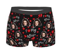 Calzoncillos personalizados para hombre, ropa interior personalizada con cara de foto, divertidos y personalizables, regalo para él, novio, marido, style26, S
