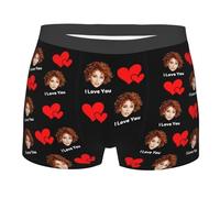 Calzoncillos personalizados para hombre, ropa interior personalizada con cara de foto, divertidos y personalizables, regalo para él, novio, marido, estilo21, 3XL