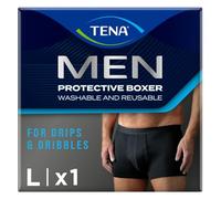 Calzoncillos protectores reutilizables TENA para hombre, color negro para incontinencia ligera, se ven y usan como ropa interior normal, circunferencia de cintura de 91 a 97 cm, (paquete de 1)