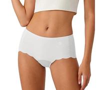Calzoncillos sin costuras para mujer, con acabado suave, tiro medio y cobertura completa, comodidad diaria para viajes, días de trabajo, trajes de clima cálido, uso diario, blanco, M