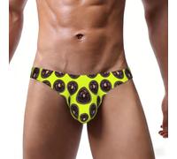 Calzoncillos tipo bikini de talle bajo con estampado de calavera para | Calzoncillos de bikini elásticos en 4 direcciones con bolsa de contorno para comodidad diaria.