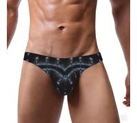 Calzoncillos tipo bikini de talle bajo con estampado de calavera para | Calzoncillos de bikini elásticos en 4 direcciones con bolsa de contorno para comodidad diaria.