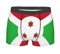 Calzoncillos Tipo Bóxer Bandera De Burundi Ropa Interior Sostenible Calzoncillos Hombre Boxer Transpirable Bóxers para Deporte Correr Viaje S