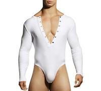 Calzoncillos tipo bóxer con motivos navideños para hombre, diseño de manga larga, camiseta ajustada, elástica, ropa para el hogar, hombres y mujeres, vestido sexy rojo, Blanco, L