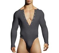 Calzoncillos tipo bóxer con motivos navideños para hombre, diseño de manga larga, camiseta ajustada, elástica, ropa para el hogar, hombres y mujeres, vestido sexy rojo, gris, XXL