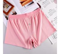 Calzoncillos tipo bóxer de cintura media para hombre con tela de algodón y elastano para mayor suavidad, durabilidad y practicidad de ropa para el hogar (M rosa)