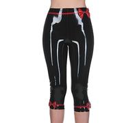 Calzoncillos Tipo Bóxer De Pierna Larga De Látex Con Adornos Negros Y Rojos Con Lazos Bragas De Goma Ropa Interior Calzoncillos,negro Con Rojo,4XL