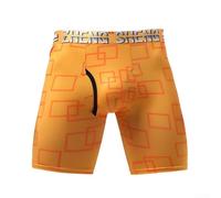 Calzoncillos tipo bóxer de pierna larga de seda de hielo para hombre, para gimnasio, ejercicio, ropa interior ligera que absorbe la humedad para movimiento (2XL amarillo)