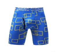 Calzoncillos tipo bóxer de pierna larga de seda de hielo para hombre, para uso activo, tela suave al tacto con enfoque de movilidad para rutina de ejercicio (2XL azul)