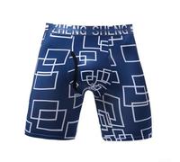 Calzoncillos tipo bóxer de pierna larga de seda de hielo para hombre, para uso activo, tela suave al tacto con enfoque de movilidad para rutina de ejercicio (2XL azul oscuro)