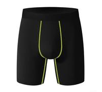 Calzoncillos tipo bóxer de pierna larga para hombre, paquete de 3, mezcla transpirable de poliéster y elastano, soporte de bolsa, tela elástica suave, para hombres que buscan comodidad y movilidad (M