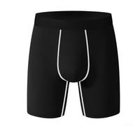 Calzoncillos tipo bóxer de pierna larga para hombre, paquete de 3 unidades, mezcla transpirable de poliéster y elastano, soporte de bolsa, tela elástica suave, para hombres que buscan comodidad y