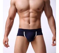 Calzoncillos tipo bóxer funcionales y cómodos para hombre de talle bajo con un diseño único de bolsa (L azul rey)