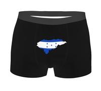 Calzoncillos Tipo Bóxer Mapa De La Bandera De Honduras Ropa Interior Elástico Calzoncillos Hombre Boxer Transpirable Bóxers para Correr Deporte Viaje XXL