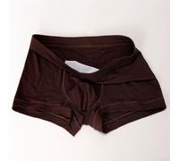 Calzoncillos tipo bóxer modal para hombre, paquete de 3, ropa interior transpirable de doble capa, tela elástica suave, para hombres que buscan comodidad y apoyo (café M)