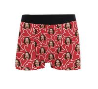 Calzoncillos Tipo bóxer para Hombre, con Foto Personalizada, para Marido, Sexy, con Estampado 3D, antirozaduras, Suaves, Transpirables