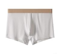 Calzoncillos tipo bóxer para hombre, de tiro medio, transpirables, con bolsa elástica en U, diseño ajustado en poliéster y elastano para mayor comodidad y apoyo, ideal (2XL, blanco)