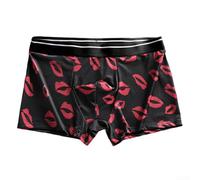 Calzoncillos tipo bóxer para hombre, paquete de 3 unidades, ropa interior transpirable de seda de hielo con diseño impreso, tela elástica suave, para hombres que buscan comodidad y apoyo (L B)