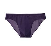 Calzoncillos tipo bóxer para hombre, seda helada, transparente, triángulo, cintura baja, malla de verano, sexy, transpirable, con cabeza, morado, M