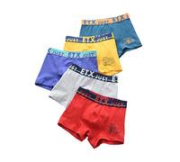 Calzoncillos Tipo Bóxer Para Niños, Calzoncillos Tipo Bóxer Para Niños, Calzoncillos De Algodón De 5 Piezas, Talla 3-16, Calzoncillos Para Niños, Triángulo (Figura 5,10-12 años)