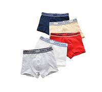 Calzoncillos Tipo Bóxer Para Niños, Calzoncillos Tipo Bóxer Para Niños, Calzoncillos De Algodón De 5 Piezas, Talla 3-16, Calzoncillos Para Niños, Triángulo (Figura 8,4-5 años)