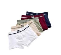 Calzoncillos Tipo Bóxer Para Niños, Calzoncillos Tipo Bóxer Para Niños, Calzoncillos De Algodón De 5 Piezas, Talla 3-16, Calzoncillos Para Niños, Triángulo (Figura 4,9-10 años)