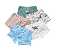 Calzoncillos Tipo Bóxer para Niños, Calzoncillos Tipo Bóxer para Niños, Calzoncillos De Algodón De 5 Piezas, Talla 3-16, Calzoncillos para Niños, Triángulo (Figura 14,14-16 años)