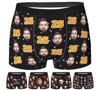 Calzoncillos tipo bóxer personalizados para hombre, con cara, regalos divertidos, para fotos de mascotas, para novio, marido, papá, estilo21, XXL