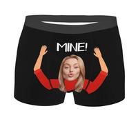 Calzoncillos tipo bóxer personalizados para hombre, ropa interior personalizada con foto de foto, regalos para el día de San Valentín, novio, marido, él, You Will Always Be Mine, S