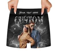 Calzoncillos tipo bóxer personalizados para hombre, ropa interior personalizada con tu nombre, para regalo de cumpleaños, estilo7, Medium