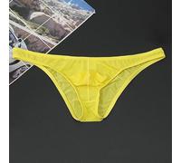 Calzoncillos transpirables ultrafinos sin costuras para hombre con diseño de talle bajo para un uso diario cómodo (2XL amarillo)